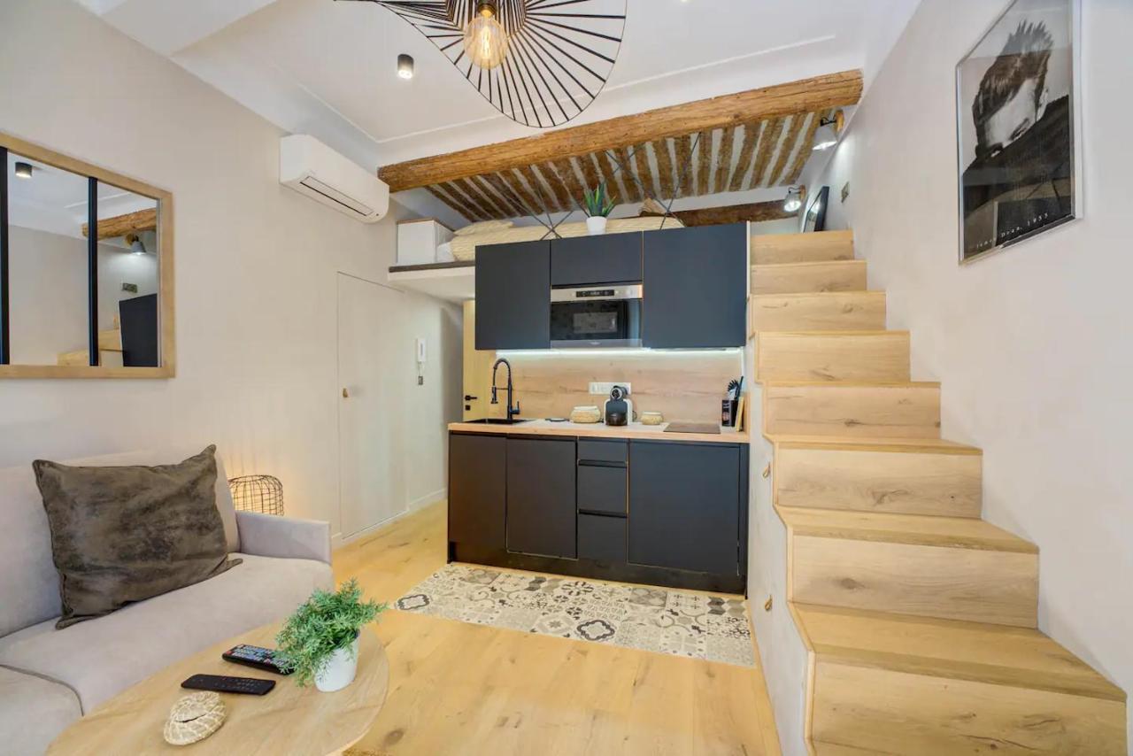 Duplex Studio Apt Mezzanine Near Shops & Cafes أنتيب المظهر الخارجي الصورة